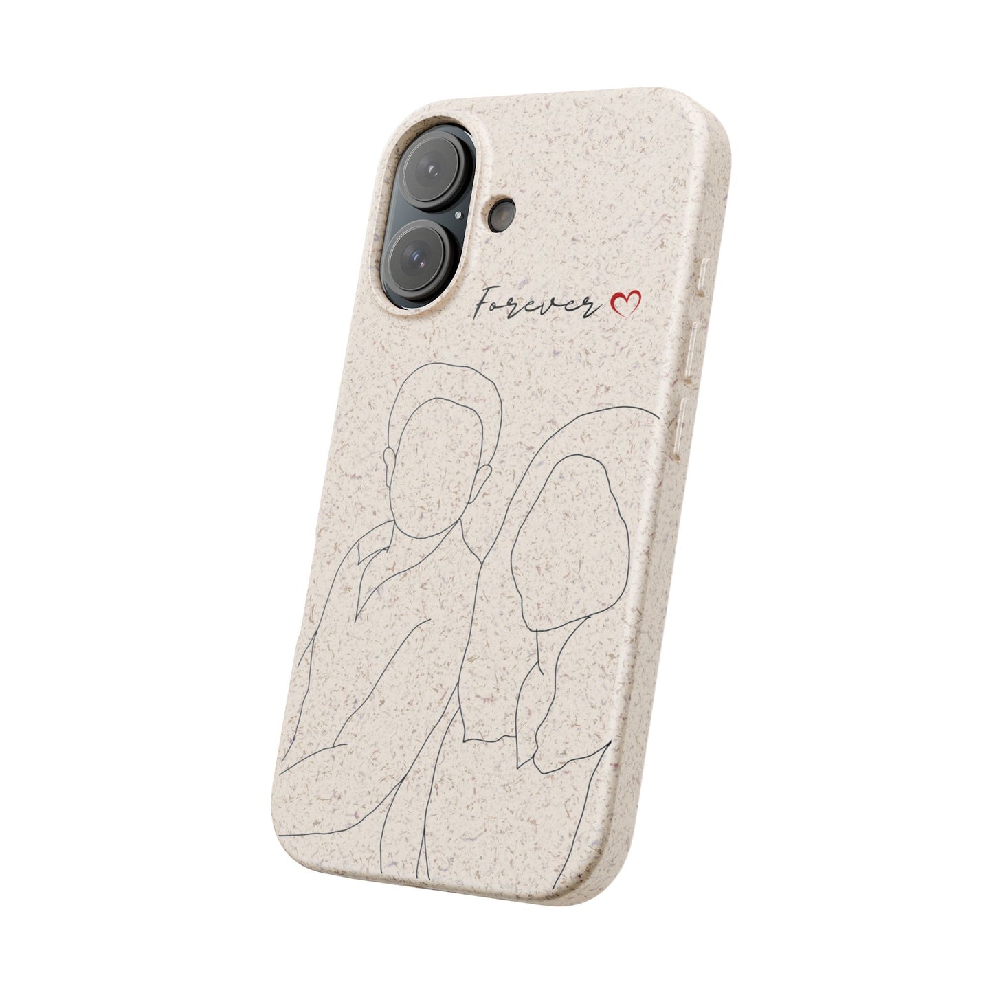Biodegradable Phone Case with Custom Couple Design, Eco-Friendly Phone Cover, Personalized Gift, Wedding Favor, Sustainable Case