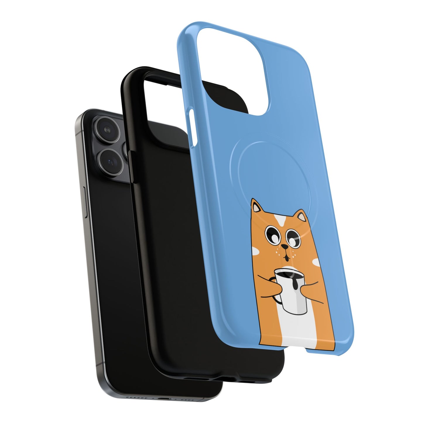 Cute Cat Magnetic Phone Case, Durable Case, Pet Lover Gift, Animal Themed Accessory, Unique Phone Cover, Funny Cat Design