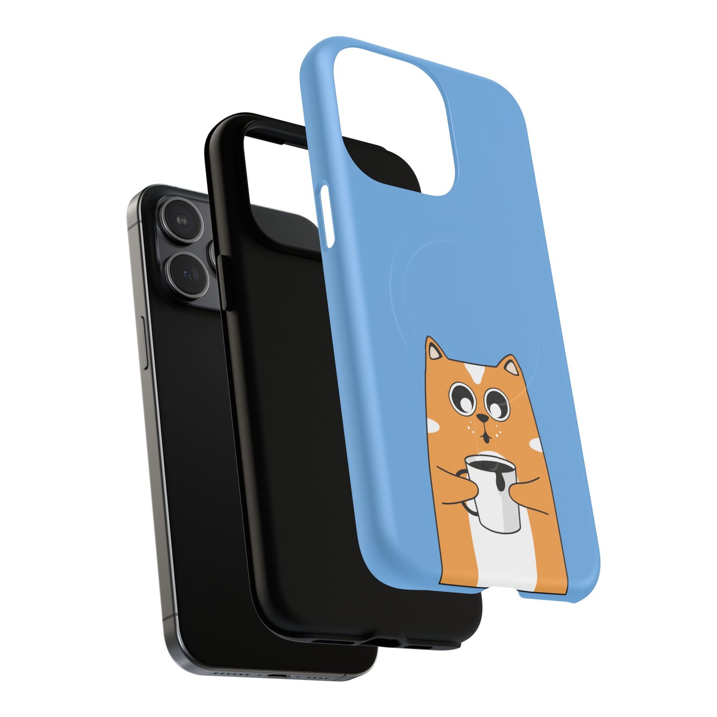 Cute Cat Magnetic Phone Case, Durable Case, Pet Lover Gift, Animal Themed Accessory, Unique Phone Cover, Funny Cat Design