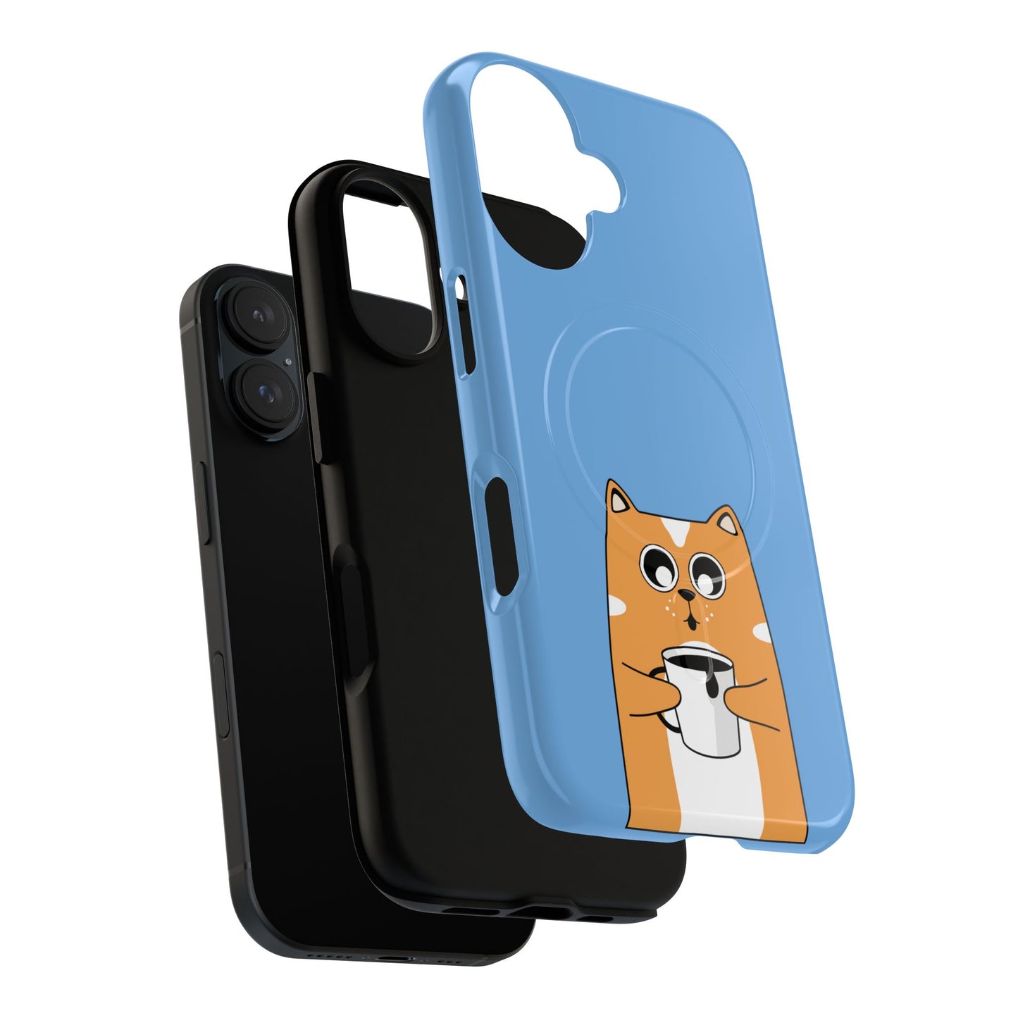 Cute Cat Magnetic Phone Case, Durable Case, Pet Lover Gift, Animal Themed Accessory, Unique Phone Cover, Funny Cat Design