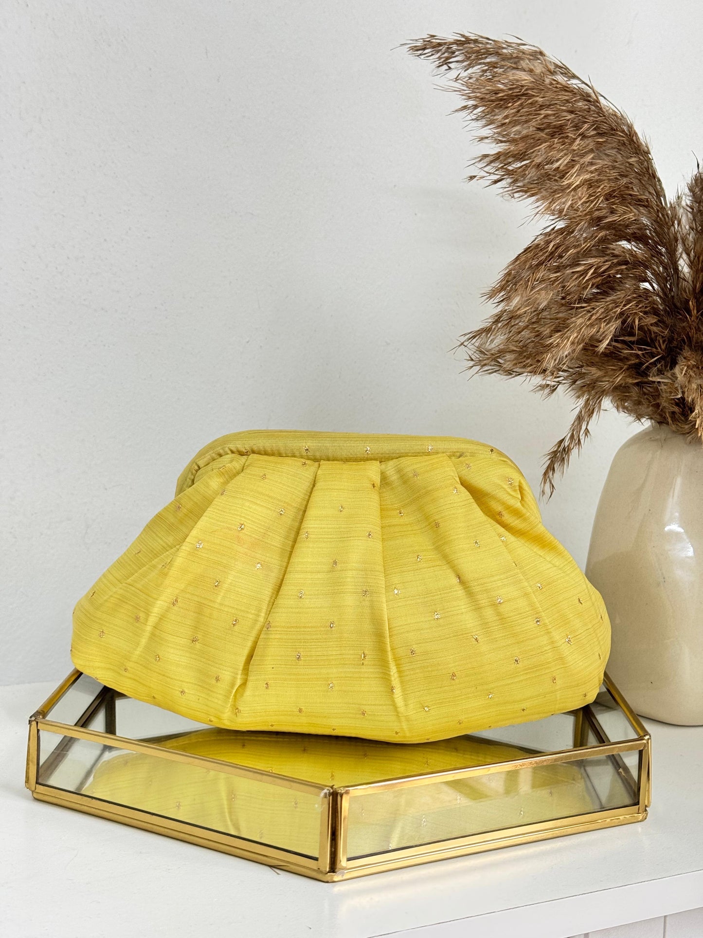 Zari Batua Bag - Yellow