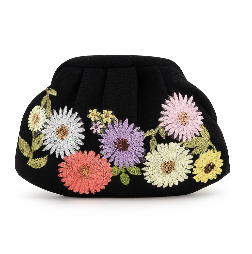 Black Denim Floral