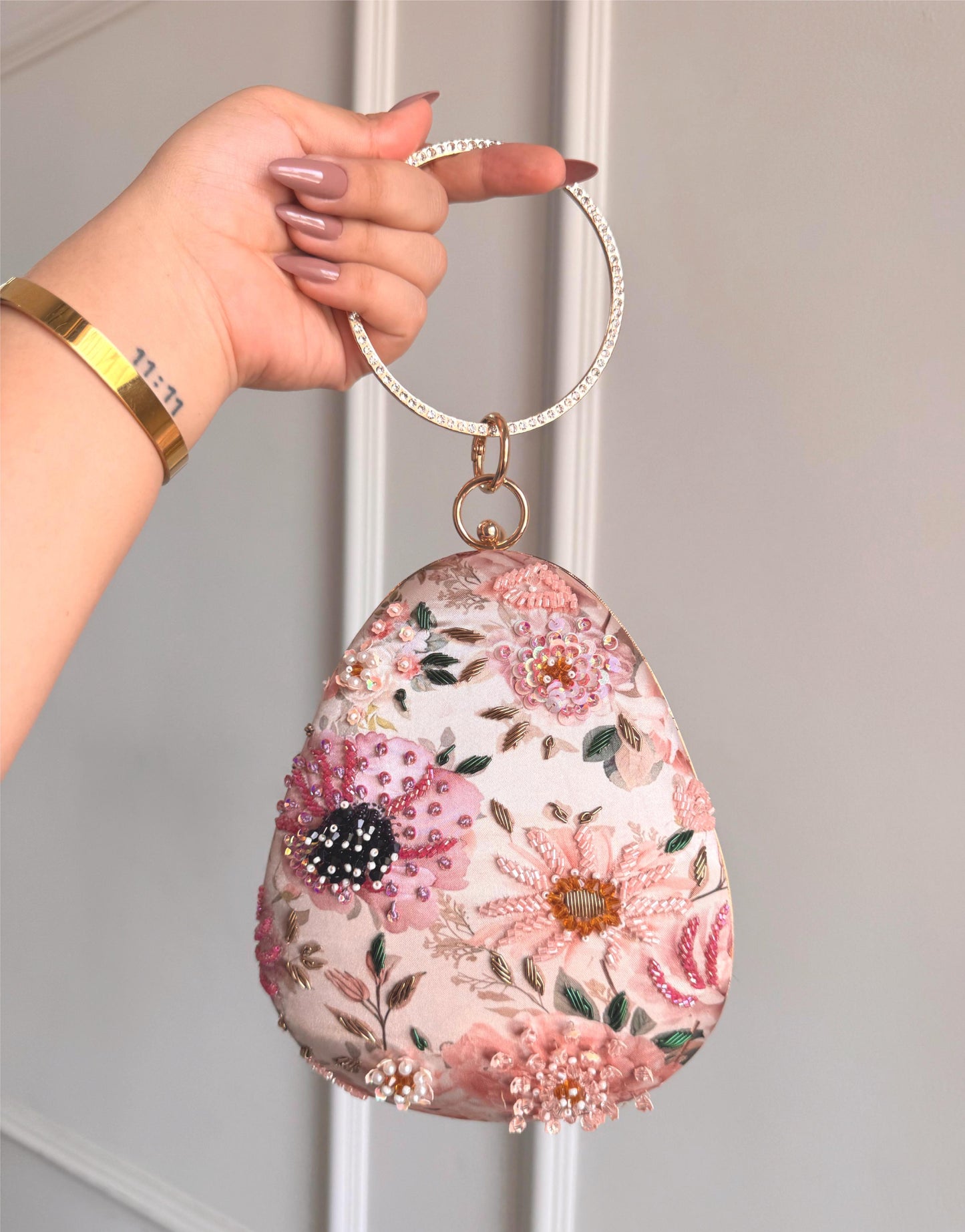 Silk printed Heavy Embroidery Bag - Florvia