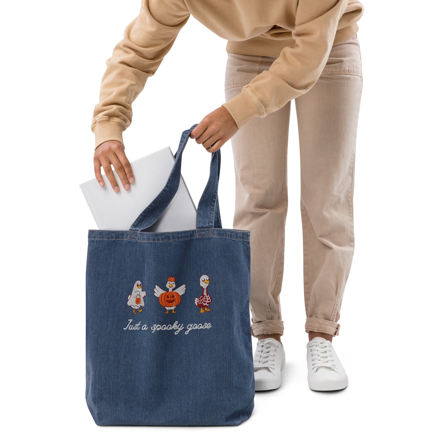 Just a Goose. Spooky Collection , Personalised gifts for this Halloween season embroidered