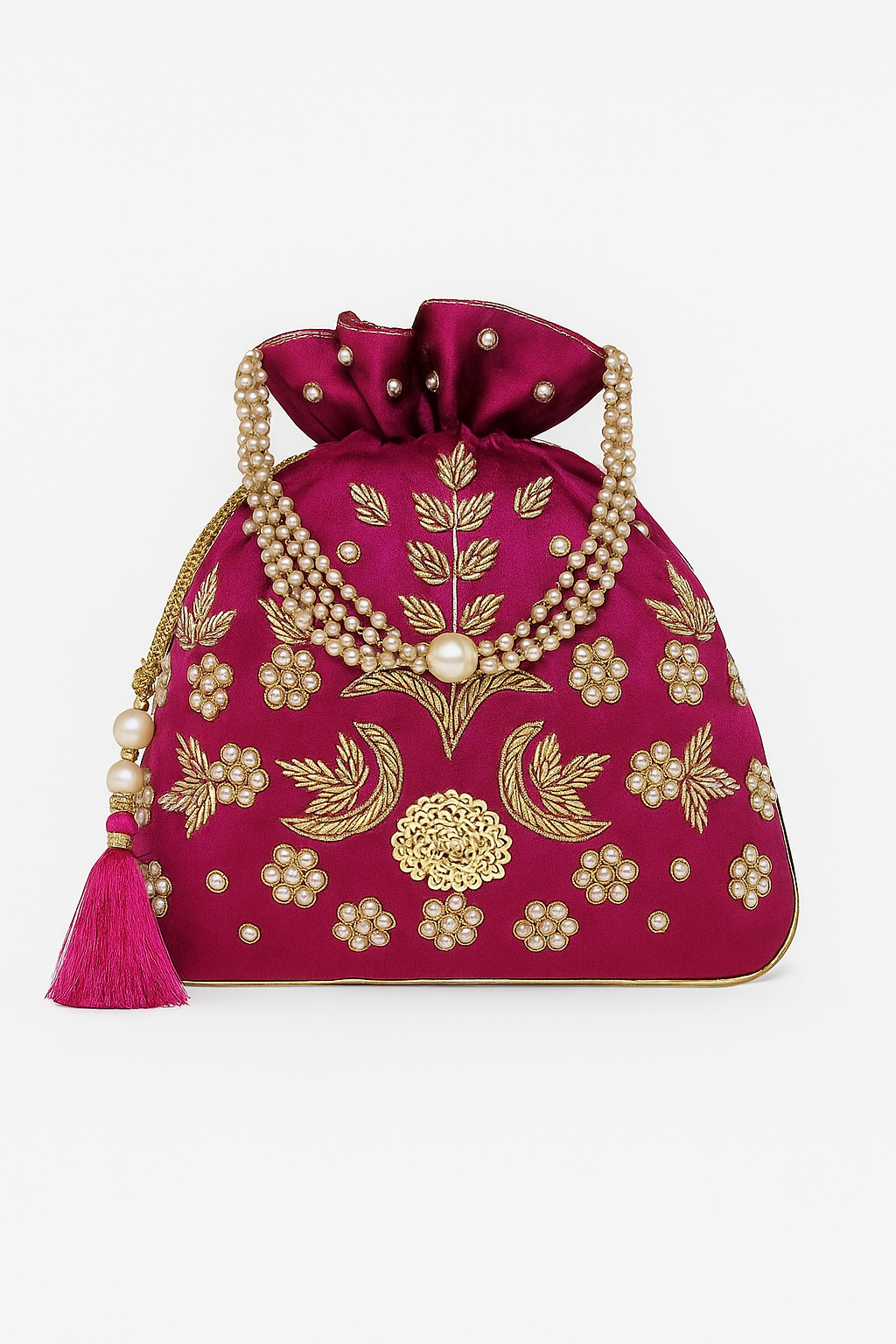 Rani Pink Embroidery Potli