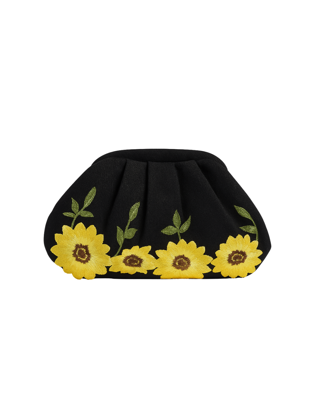 Black sunflower Denim Floral