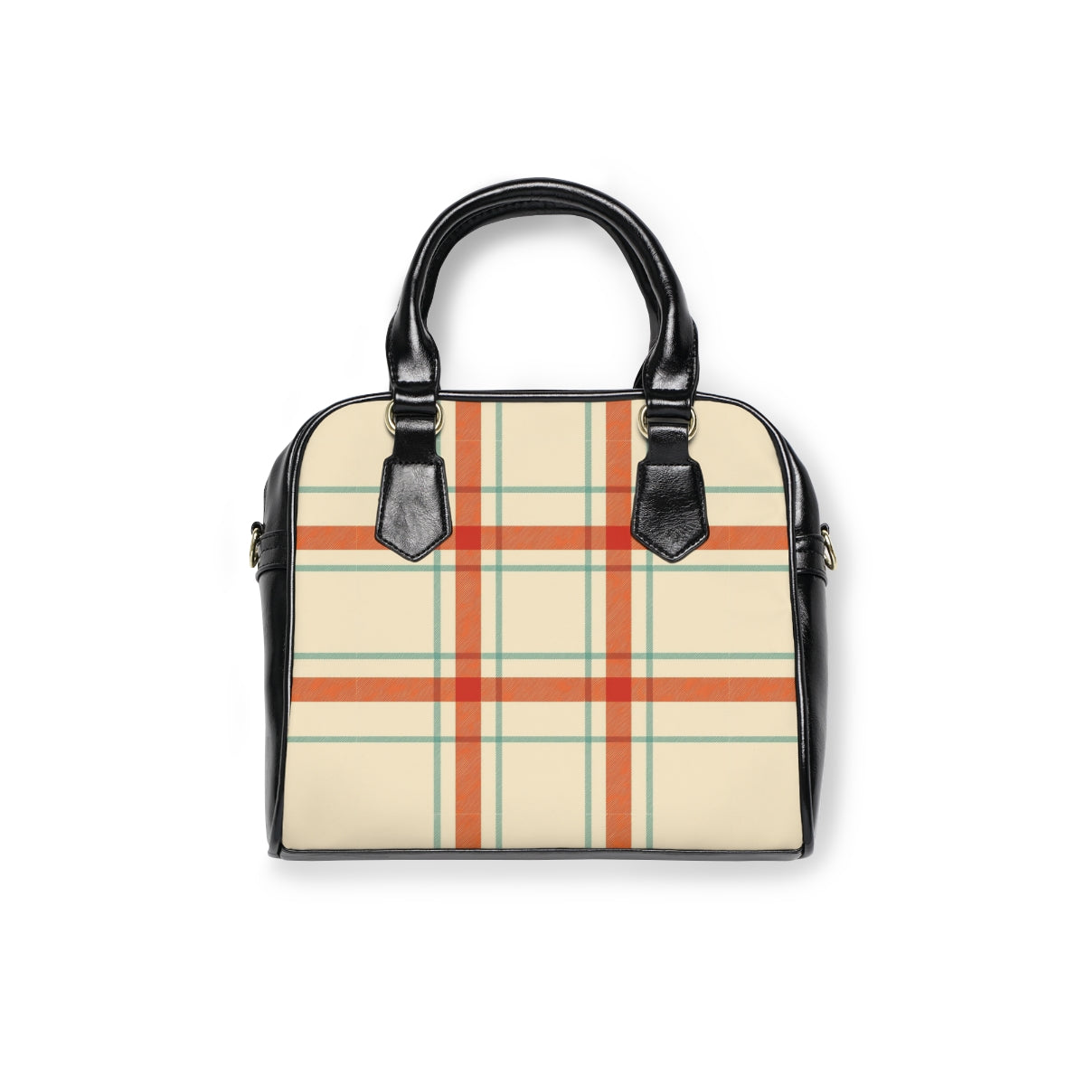 Plaid Pattern Shoulder Handbag - Stylish Tote for Everyday Use, Fashion Accessory, Gift for Her, Trendy Handbag, Spring/Summer Tote - Beige