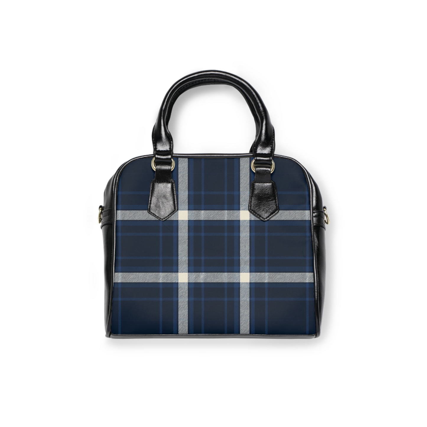 Plaid Pattern Shoulder Handbag - Stylish Tote for Everyday Use, Fashion Accessory, Gift for Her, Trendy Handbag, Spring/Summer Tote - Blue
