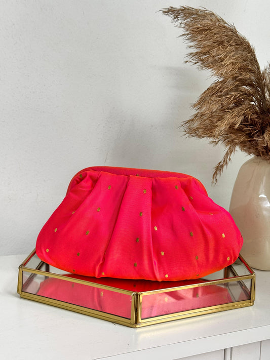 Zari Batua Bag - Red