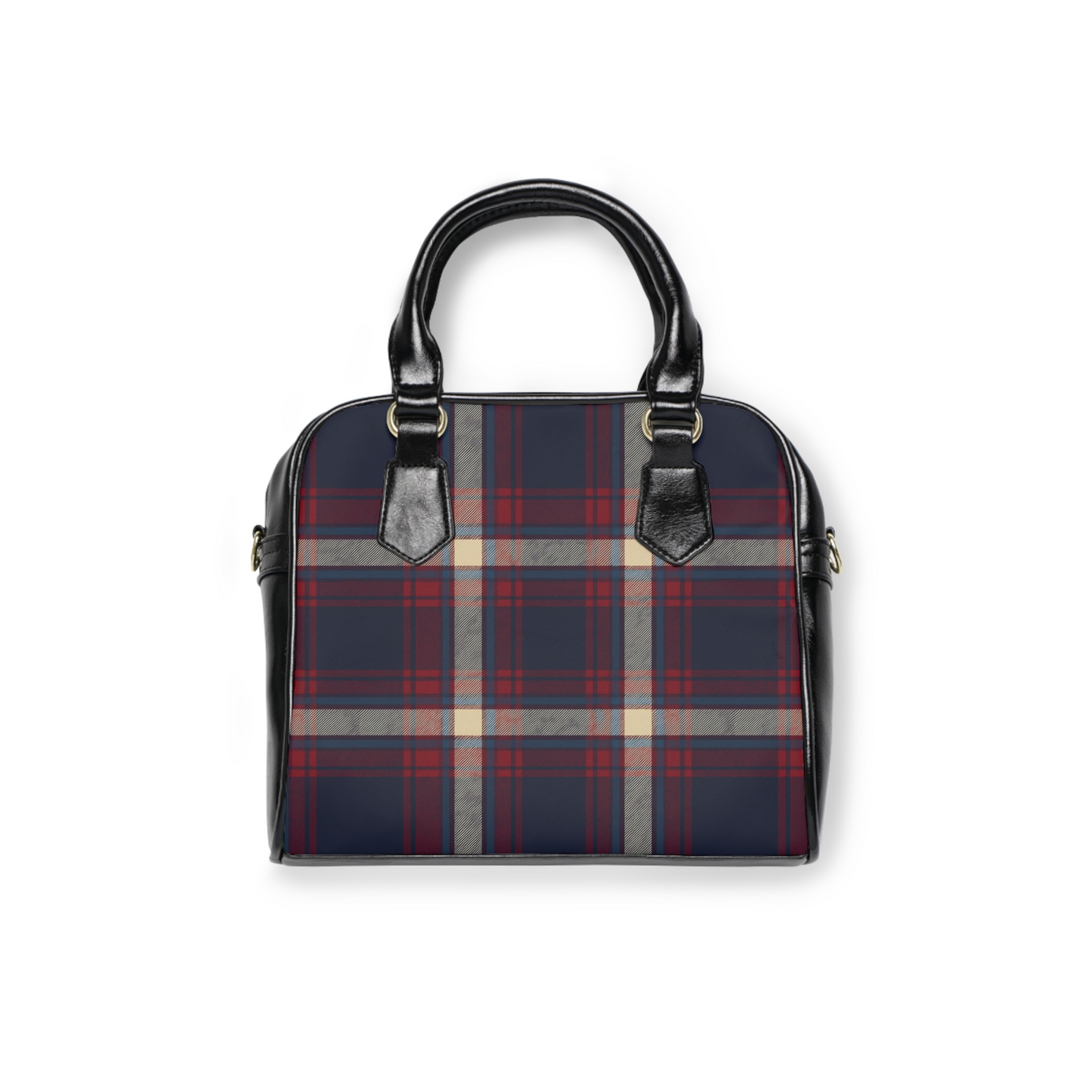 Plaid Pattern Shoulder Handbag - Stylish Tote for Everyday Use, Fashion Accessory, Gift for Her, Trendy Handbag, Spring/Summer Tote - Red