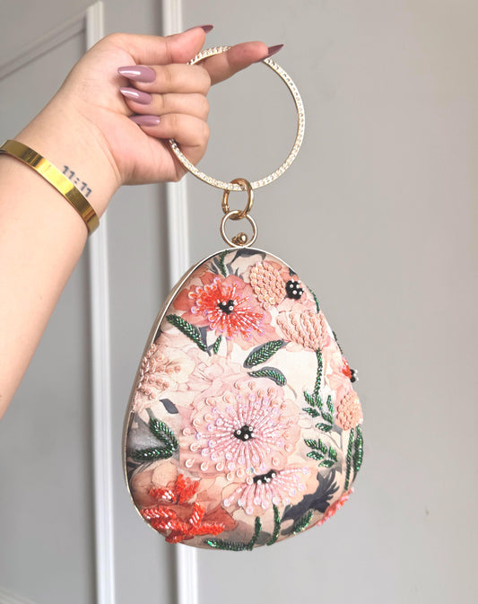 Silk printed Heavy Embroidery Bag - shaanvi