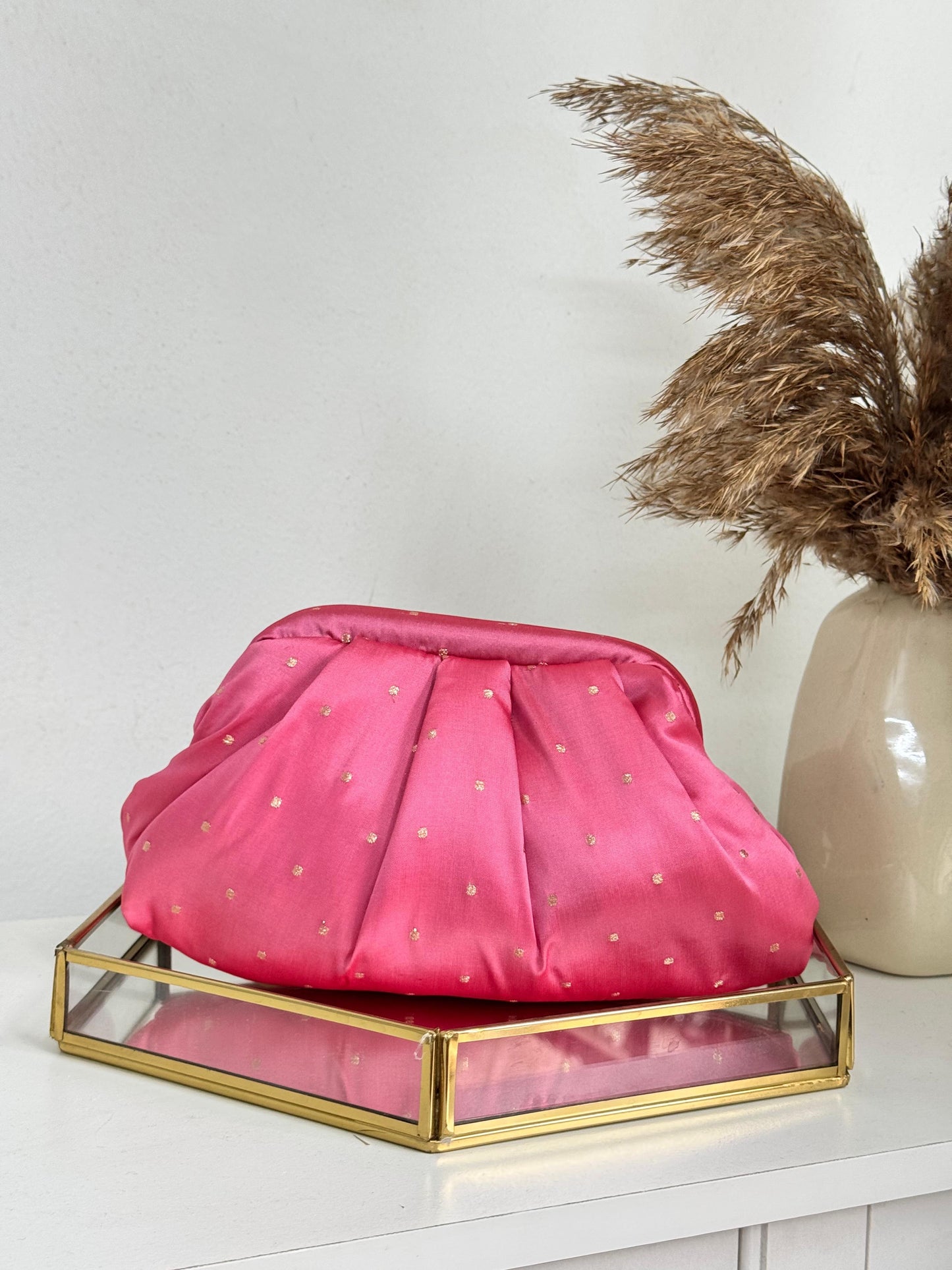 Zari Batua Bag - Pink