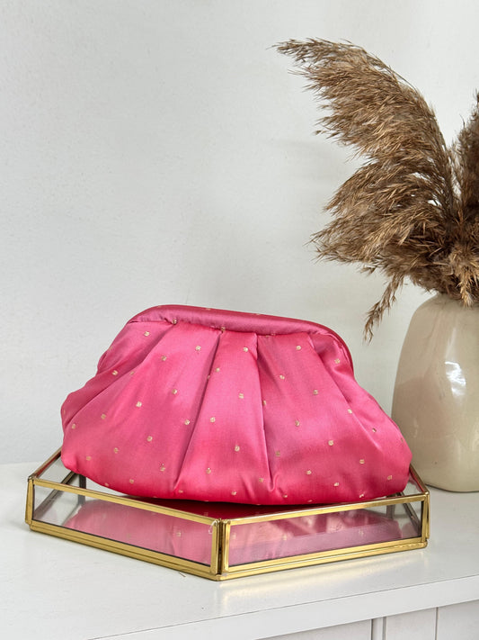 Zari Batua Bag - Pink