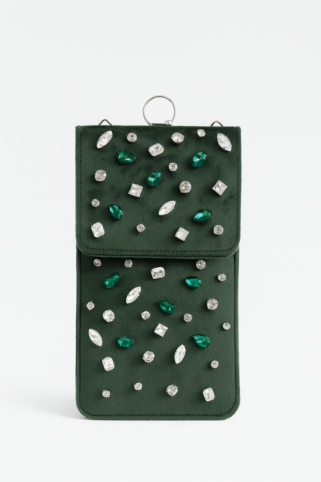 Wedding mobile sling with Kundan Stones - Green