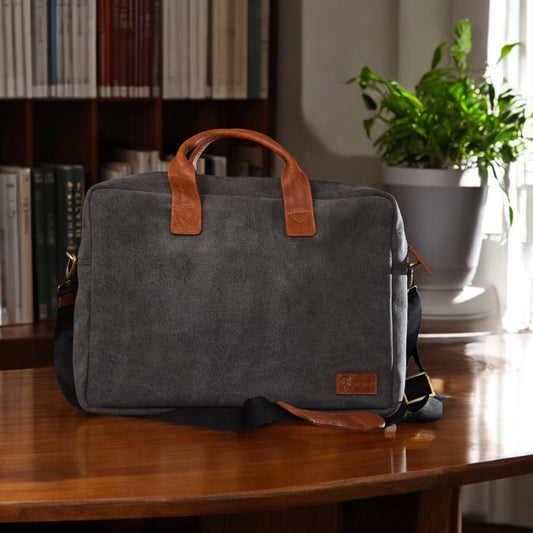 Denim travel Laptop Bags -Grey