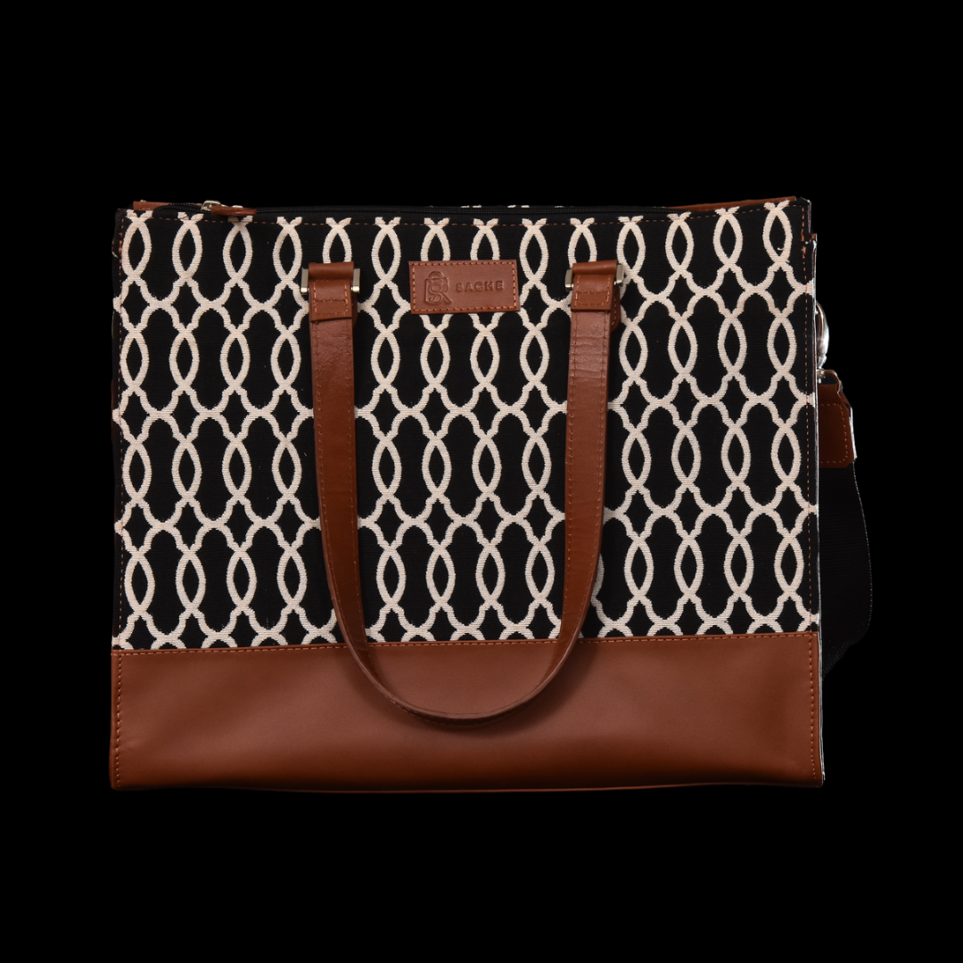 Jacquard Stencil Print Travel Laptop Bags