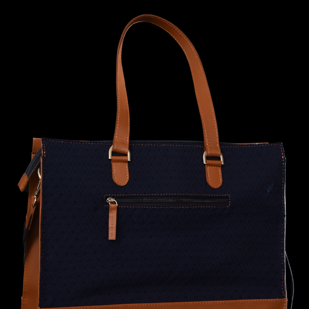 Workbag - Everyday Laptop bag for Women Blue Popcorn Fabric